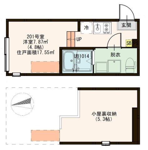 （仮称）保塚町2D　Designer sApartmentの間取り