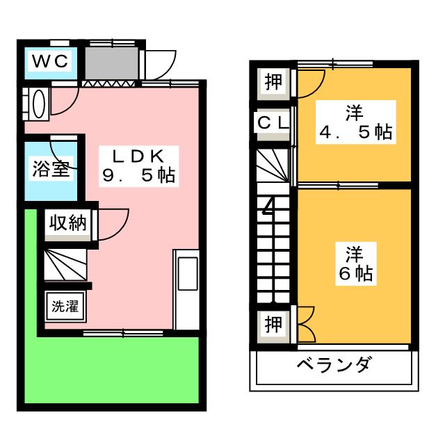 土古貸家の間取り