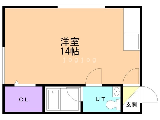 北広島市大曲南ヶ丘のアパートの間取り