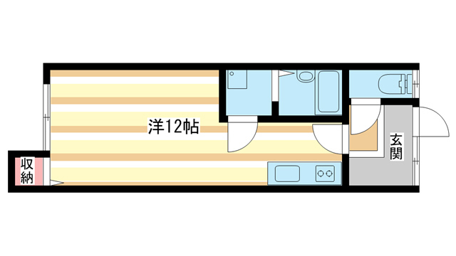 大和郡山市北西町のアパートの間取り