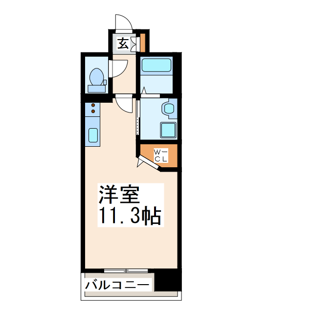 熊本市中央区魚屋町のマンションの間取り