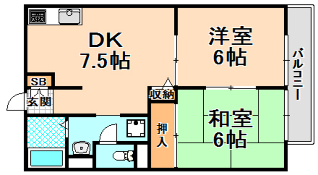 コージーハイツの間取り