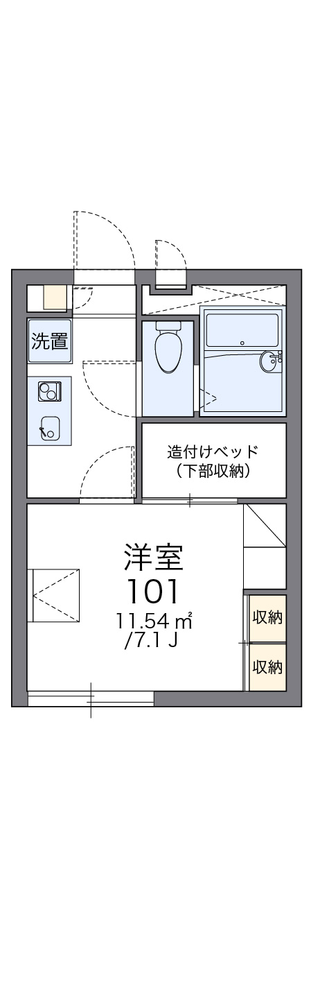 【レオパレスイシイの間取り】