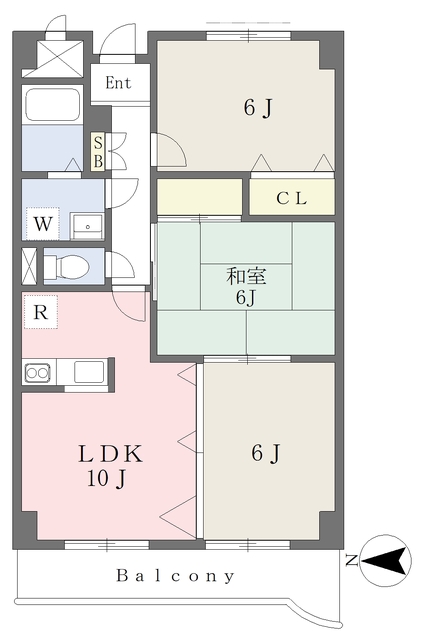 【東大阪市西堤本通東のマンションの間取り】