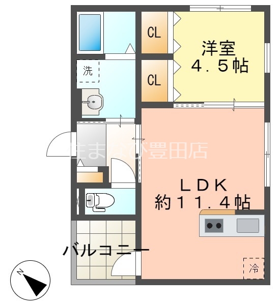 Anecis御幸本町の間取り