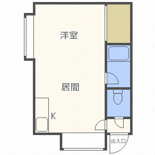 札幌市北区北三十四条西のアパートの間取り