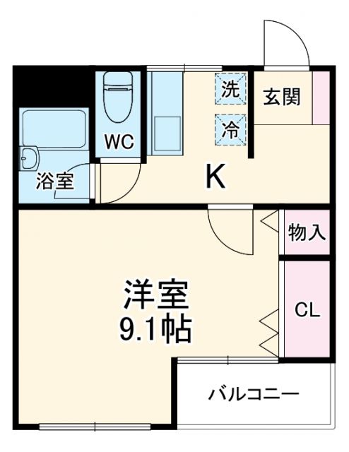 瀬戸市中水野町のマンションの間取り