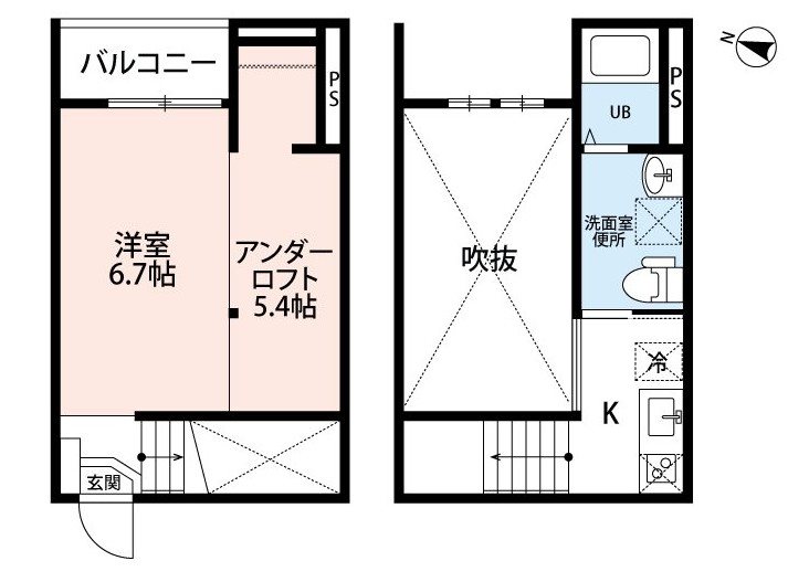 名古屋市千種区南明町のアパートの間取り