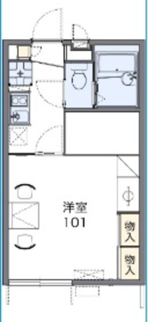 越谷市大字三野宮のアパートの間取り