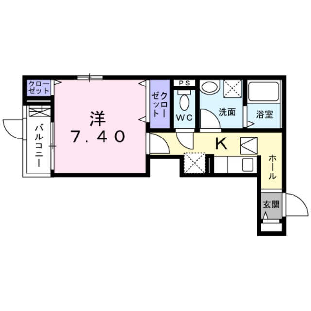 茨木市戸伏町のアパートの間取り