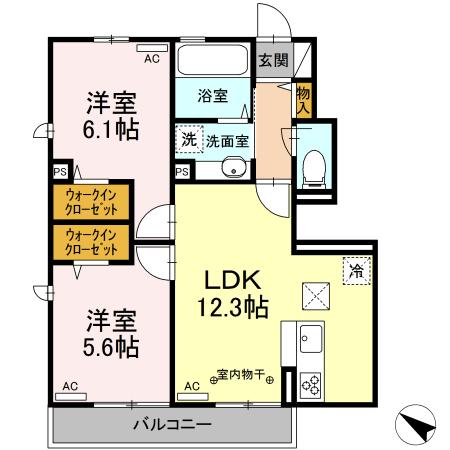 メゾンドカルマンの間取り