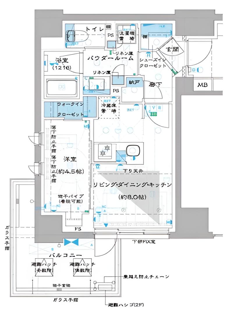 板橋区中板橋のマンションの間取り