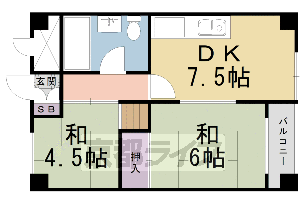 コーポ木の実の間取り