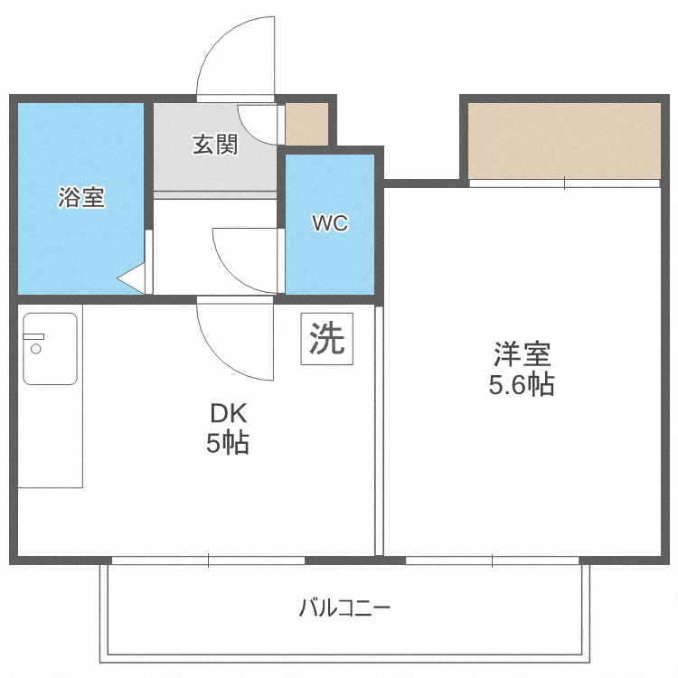 札幌市中央区南二条西のマンションの間取り