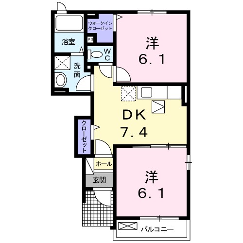 【フレシール小倉東Bの間取り】