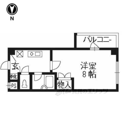 京都市南区八条町のマンションの間取り