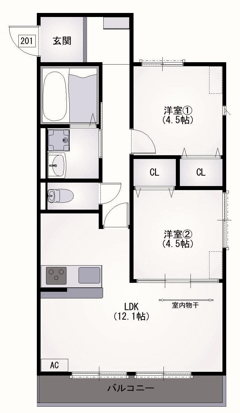 仮）ロタス英賀の間取り