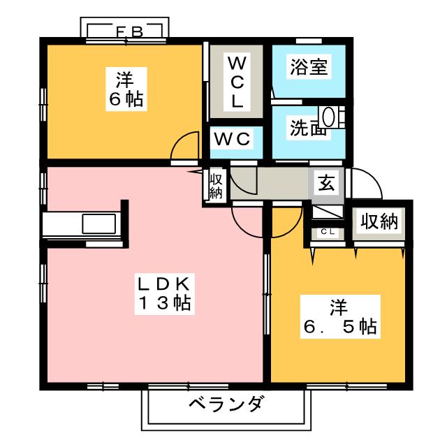 メルベーユＢ棟の間取り