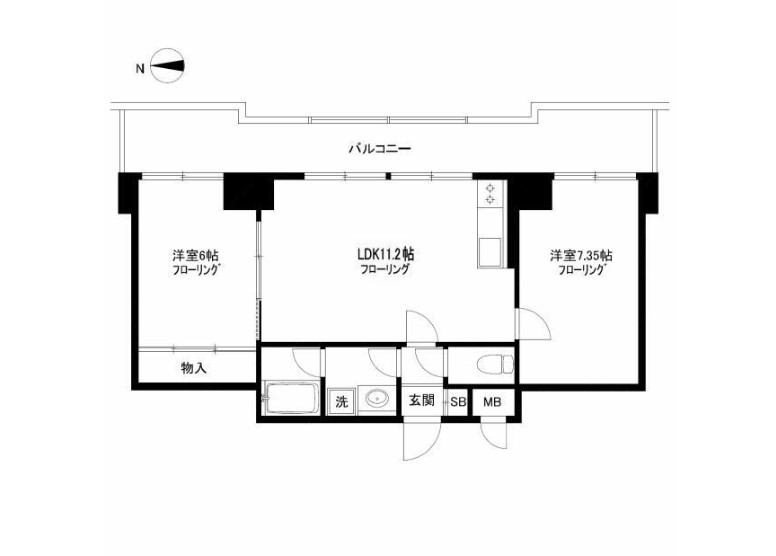 千代田区三番町のマンションの間取り