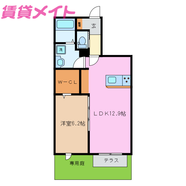 三重郡川越町大字豊田のマンションの間取り