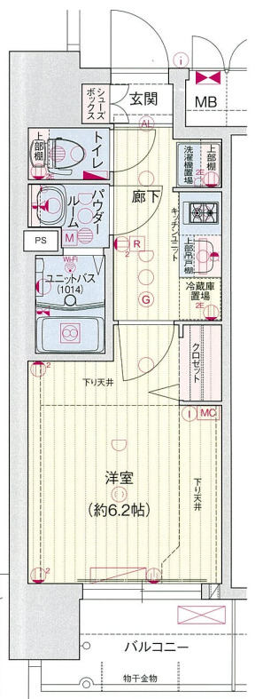 ララプレイス玉造パルクの間取り