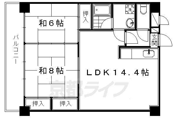 【ハイツエコーの間取り】