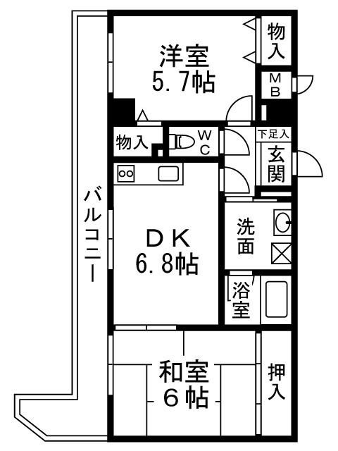 グランエクセル高師浜の間取り