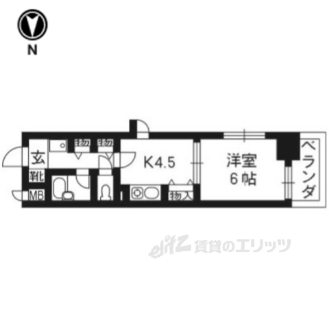 エスリード四条河原町の間取り