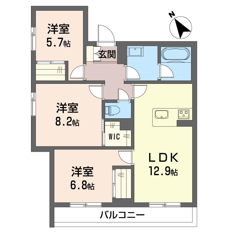 トラストメゾンしらぎくの間取り
