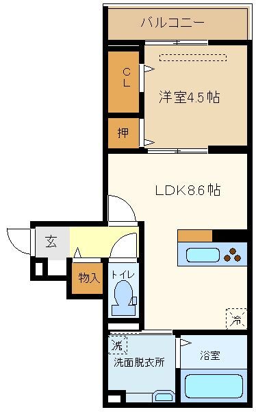 Ｄアヴァンス千間台東　Ａ棟の間取り