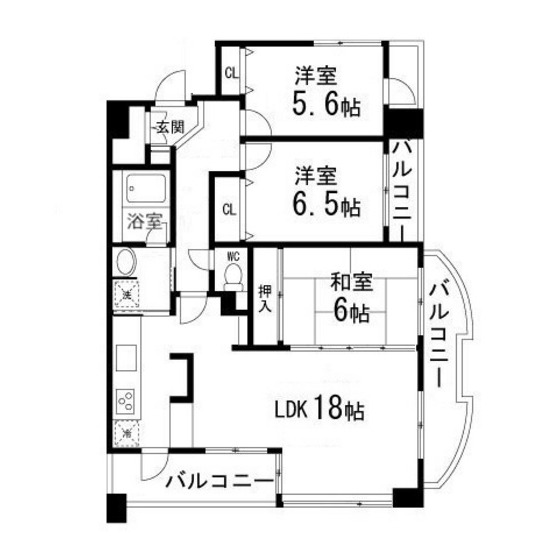 アルティレット泉中央の間取り写真