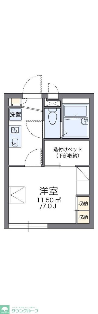 レオパレスフォレ タキノイの間取り写真