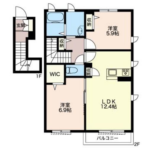 プルマージュ　（2F）の間取り