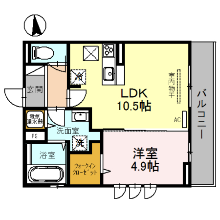 アダージョ富田の間取り