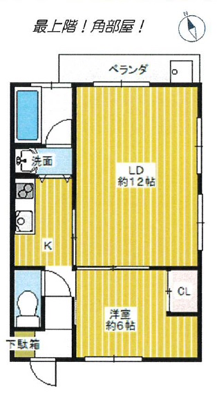 山花ビル　TKの間取り