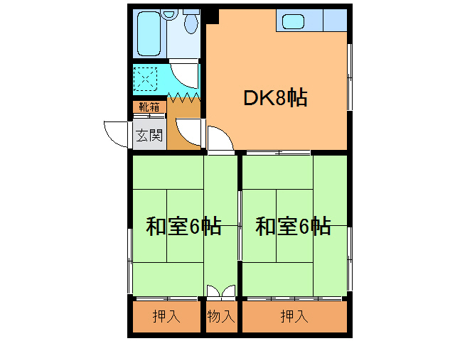 喜多ハイツの間取り