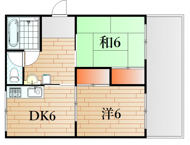 下関市一の宮町のマンションの間取り