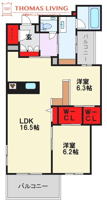 ≪新築≫ Shamaison Luxuar平尾山荘通の間取り