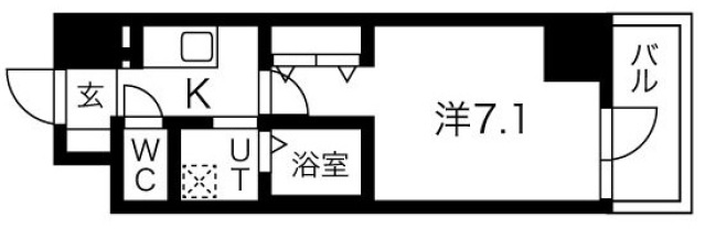 大阪市東住吉区田辺のマンションの間取り