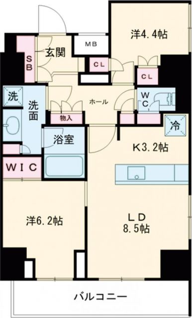 パークアクシス成増二丁目の間取り