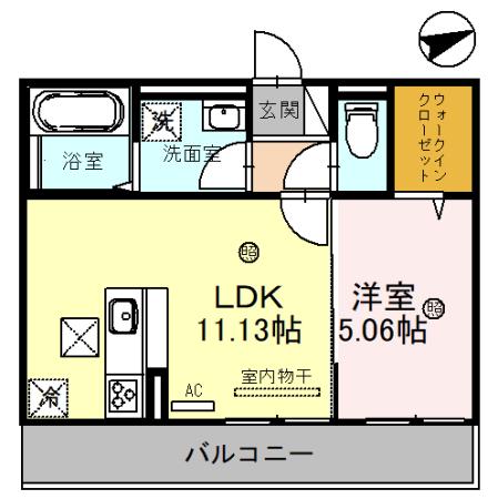 大津市穴太のアパートの間取り