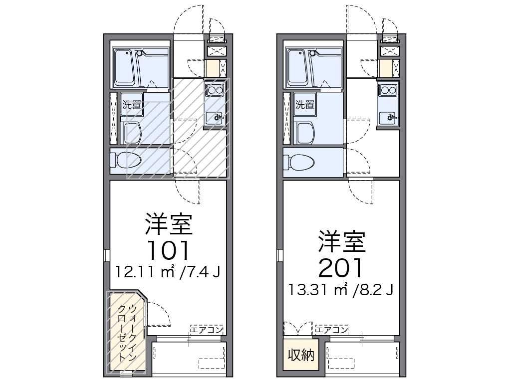 印西市大森のアパートの間取り