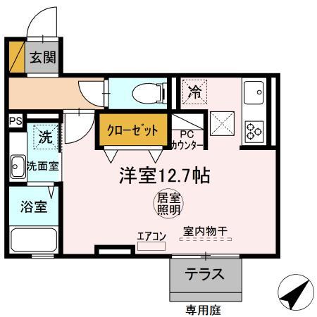 【木更津市中島のアパートの間取り】