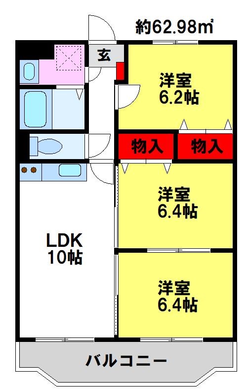 エバーグリーン角園の間取り