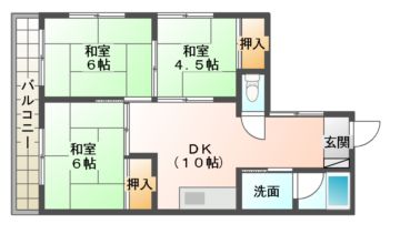 宇和島市泉町のアパートの間取り