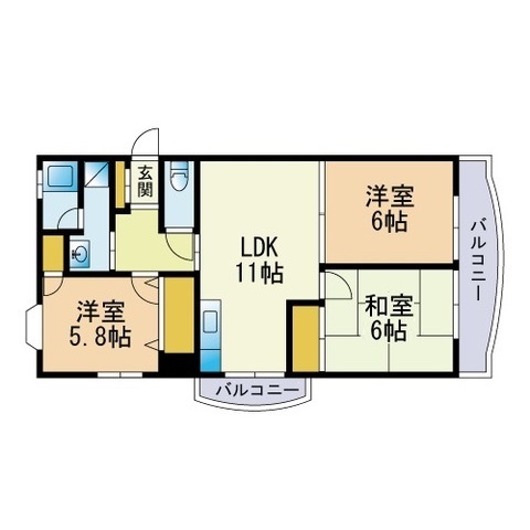 エルパレス72の間取り