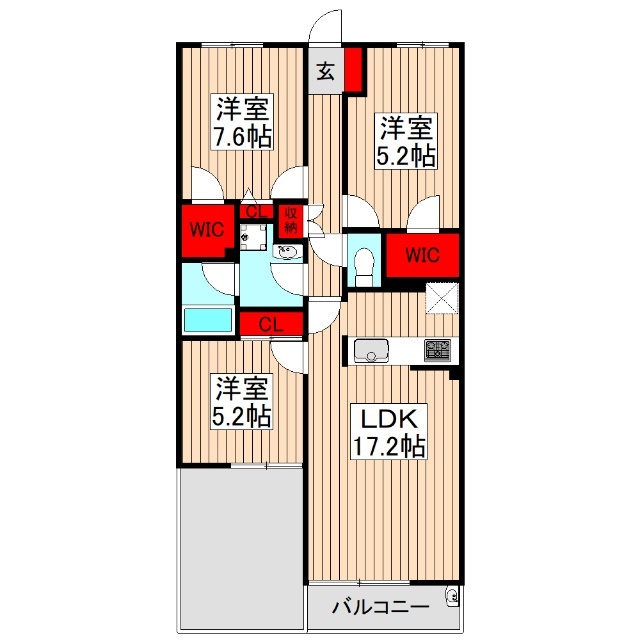 パークキューブ平和台の間取り