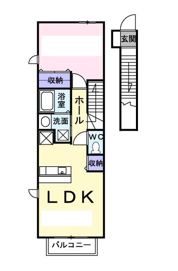 防府市国衙のアパートの間取り