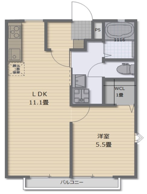 パナハイツ小川Ｄ棟の間取り