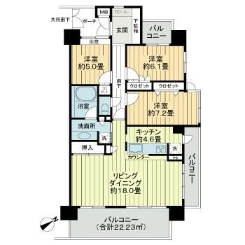 印旛郡酒々井町中央台のマンションの間取り